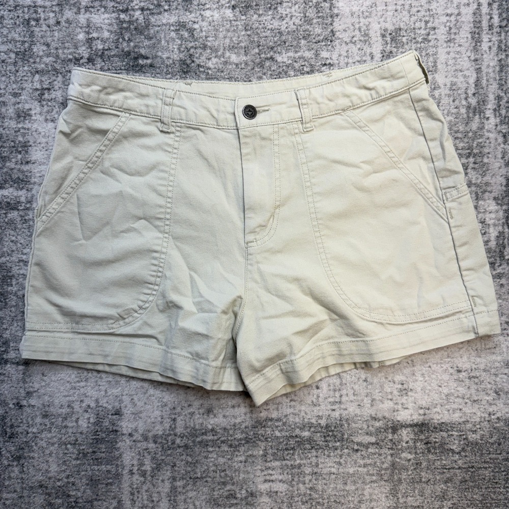 Patagonia Stand Up Shorts Womens 10 Dyno White Canvas Hiking Trekking Outdoor